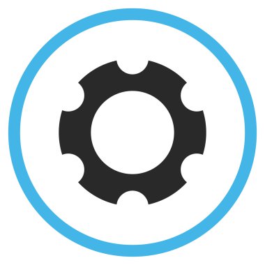 Vites düz yuvarlak vektör simgesi