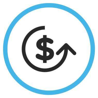 Ters ibraz düz yuvarlak vektör simgesi