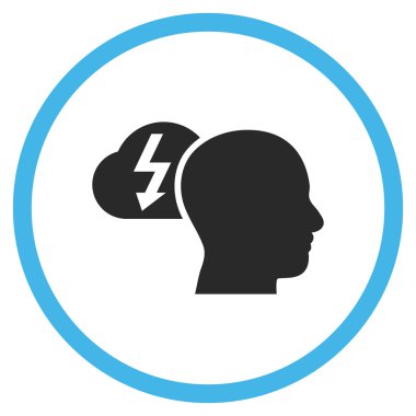Brainstorming Düz Yuvarlak Vektör Simgesi