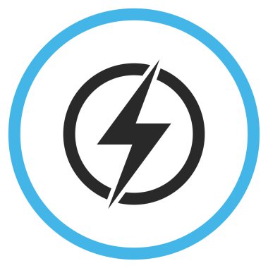 Elektrik Düz Yuvarlak Vektör Simgesi