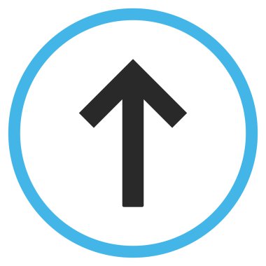 Yukarı Ok Düz Yuvarlak Vektör Simgesi