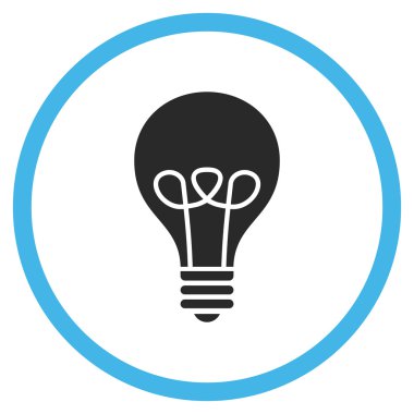 Lamba Ampul Düz Yuvarlak Vektör Simgesi