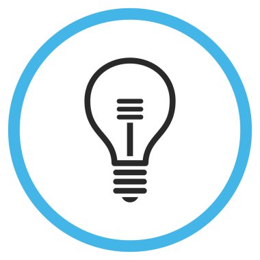 Lamba Ampul Düz Yuvarlak Vektör Simgesi