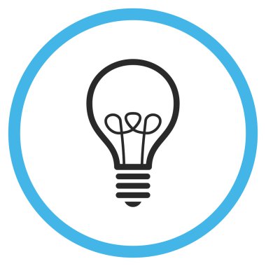 Lamba Ampul Düz Yuvarlak Vektör Simgesi