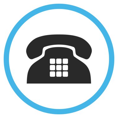 Ton Telefon Düz Yuvarlak Vektör Simgesi