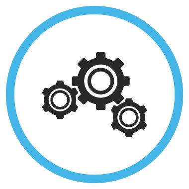 Vites düz yuvarlak vektör simgesi