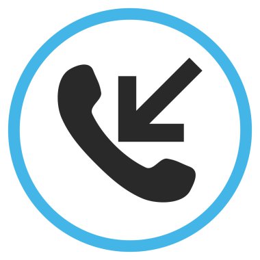 Gelen Çağrı Düz Yuvarlak Vektör Simgesi