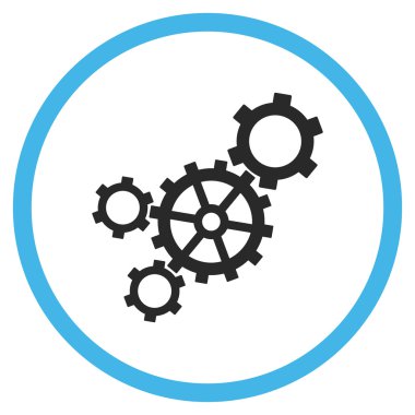 Mekanizma Düz Yuvarlak Vektör Simgesi