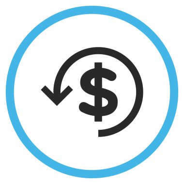 Düz yuvarlak vektör simge iade