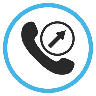 Giden Çağrı Düz Yuvarlak Vektör Simgesi