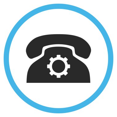 Telefon Ayarları Düz Yuvarlak Vektör Simgesi