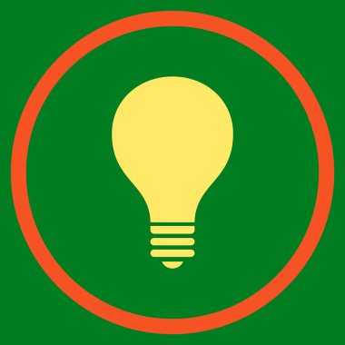 Ampul Düz Yuvarlak Vektör Simgesi