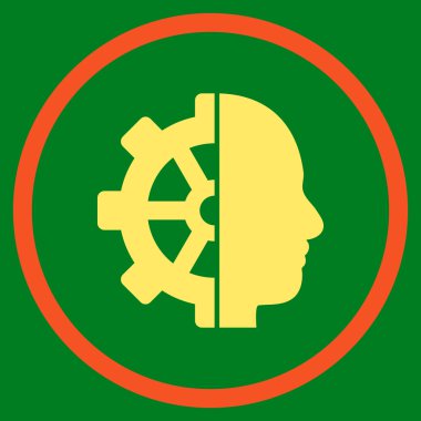 Cyborg Gear Flat Rounded Vector Icon