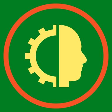 Cyborg Gear Flat Rounded Vector Icon
