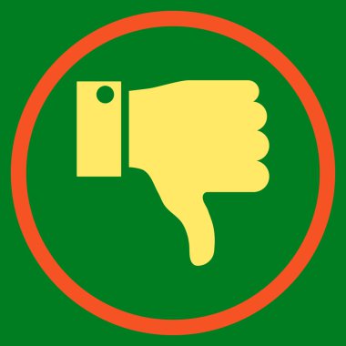 Başparmak düz yuvarlak vektör simgesi