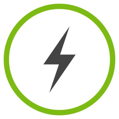 Elektrik Düz Yuvarlak Vektör Simgesi