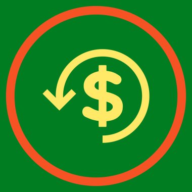 Düz yuvarlak vektör simge iade