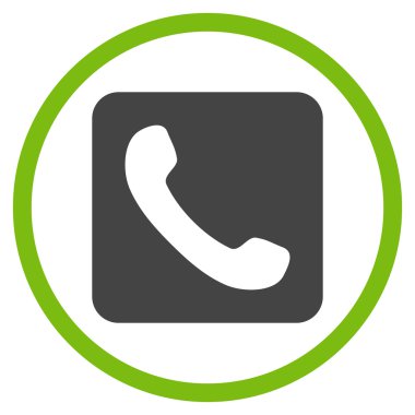 Telefon Düz Yuvarlak Vektör Simgesi