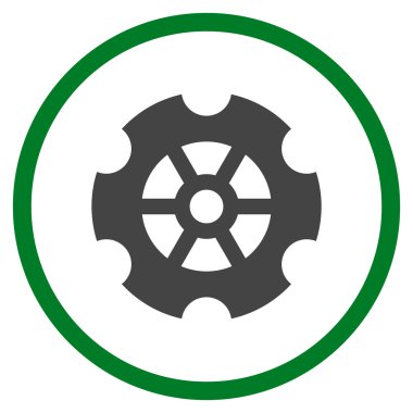 Vites düz yuvarlak vektör simgesi