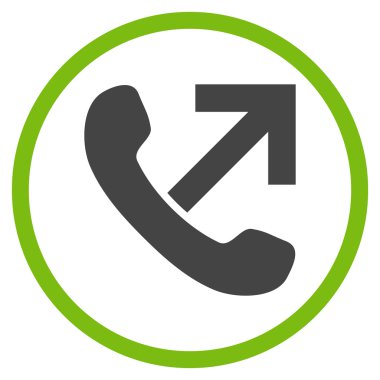 Giden Çağrı Düz Yuvarlak Vektör Simgesi