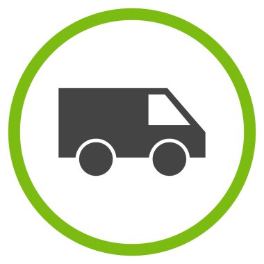 Van Düz Yuvarlak Vektör Simgesi