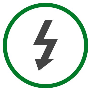 Yüksek Gerilim Düz Yuvarlak Vektör Simgesi