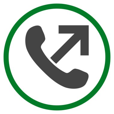 Giden Çağrı Düz Yuvarlak Vektör Simgesi