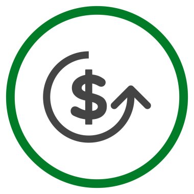 Ters ibraz düz yuvarlak vektör simgesi