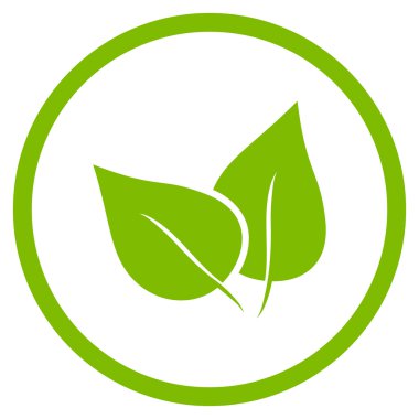 Flora Bitki Düz Yuvarlak Vektör Simgesi