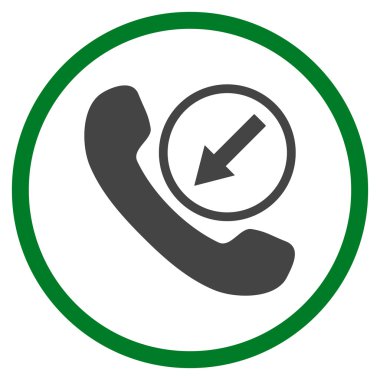 Gelen Çağrı Düz Yuvarlak Vektör Simgesi