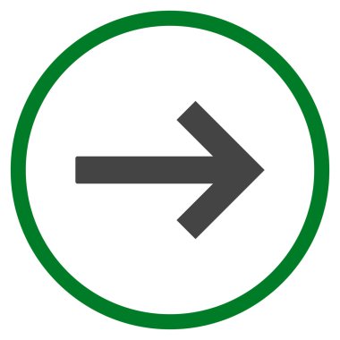 Sağ Ok Düz Yuvarlak Vektör Simgesi