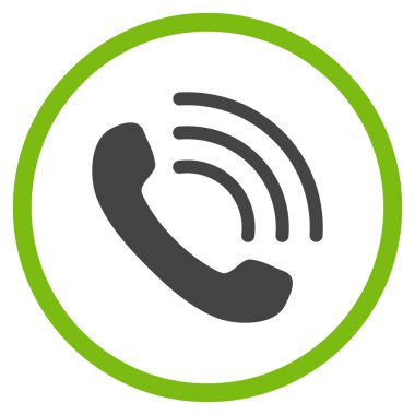 Telefon Görüşmesi Düz Yuvarlak Vektör Simgesi