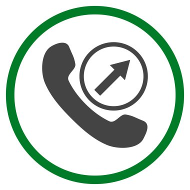 Giden Çağrı Düz Yuvarlak Vektör Simgesi