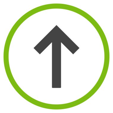 Yukarı Ok Düz Yuvarlak Vektör Simgesi