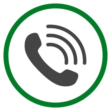 Telefon Görüşmesi Düz Yuvarlak Vektör Simgesi