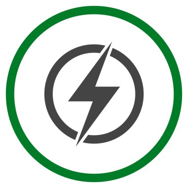 Elektrik Düz Yuvarlak Vektör Simgesi