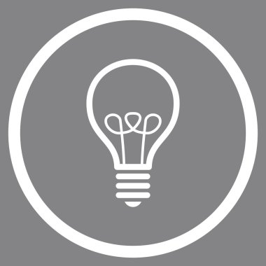 Lamba ampul düz vektör yuvarlak simge