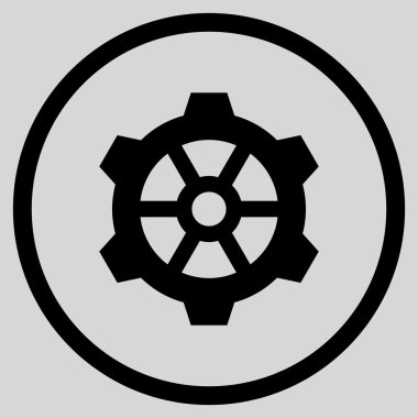 Vites düz vektör yuvarlak simge