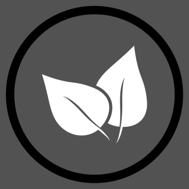 Flora Bitki Düz Vektör Yuvarlak Simge