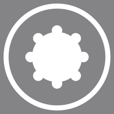 Vites düz vektör yuvarlak simge