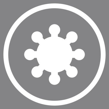 Vites düz vektör yuvarlak simge