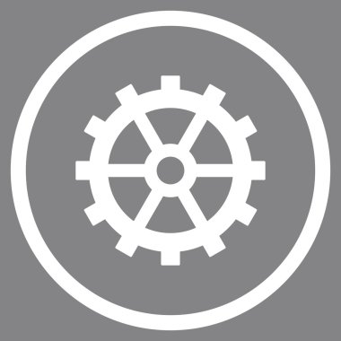 Vites düz vektör yuvarlak simge