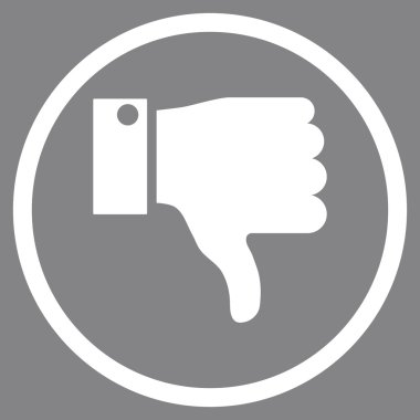 Başparmak Aşağı Düz Vektör Yuvarlak Simge