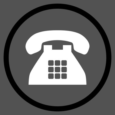 Ton Telefon Düz Vektör Yuvarlak Simge