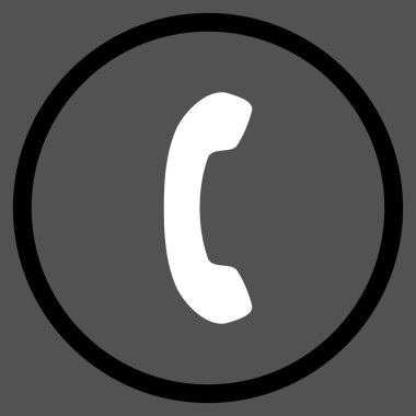 Telefon Alıcısı Düz Vektör Yuvarlak Simge