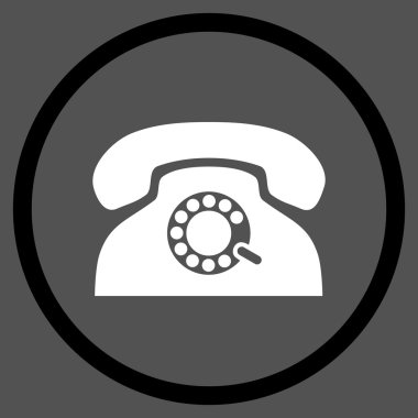 Darbe Telefon Düz Vektör Yuvarlak Simge