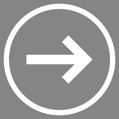 Sağ Ok Düz Vektör Yuvarlak Simge