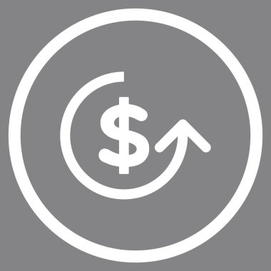 Simgesi ters ibraz düz vektör yuvarlak