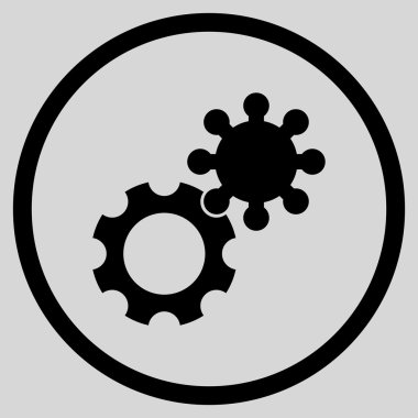 Mekanizması düz vektör yuvarlak simge