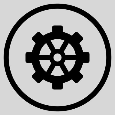 Vites düz vektör yuvarlak simge